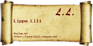 Lippe Lili névjegykártya