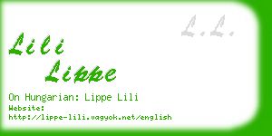 lili lippe business card